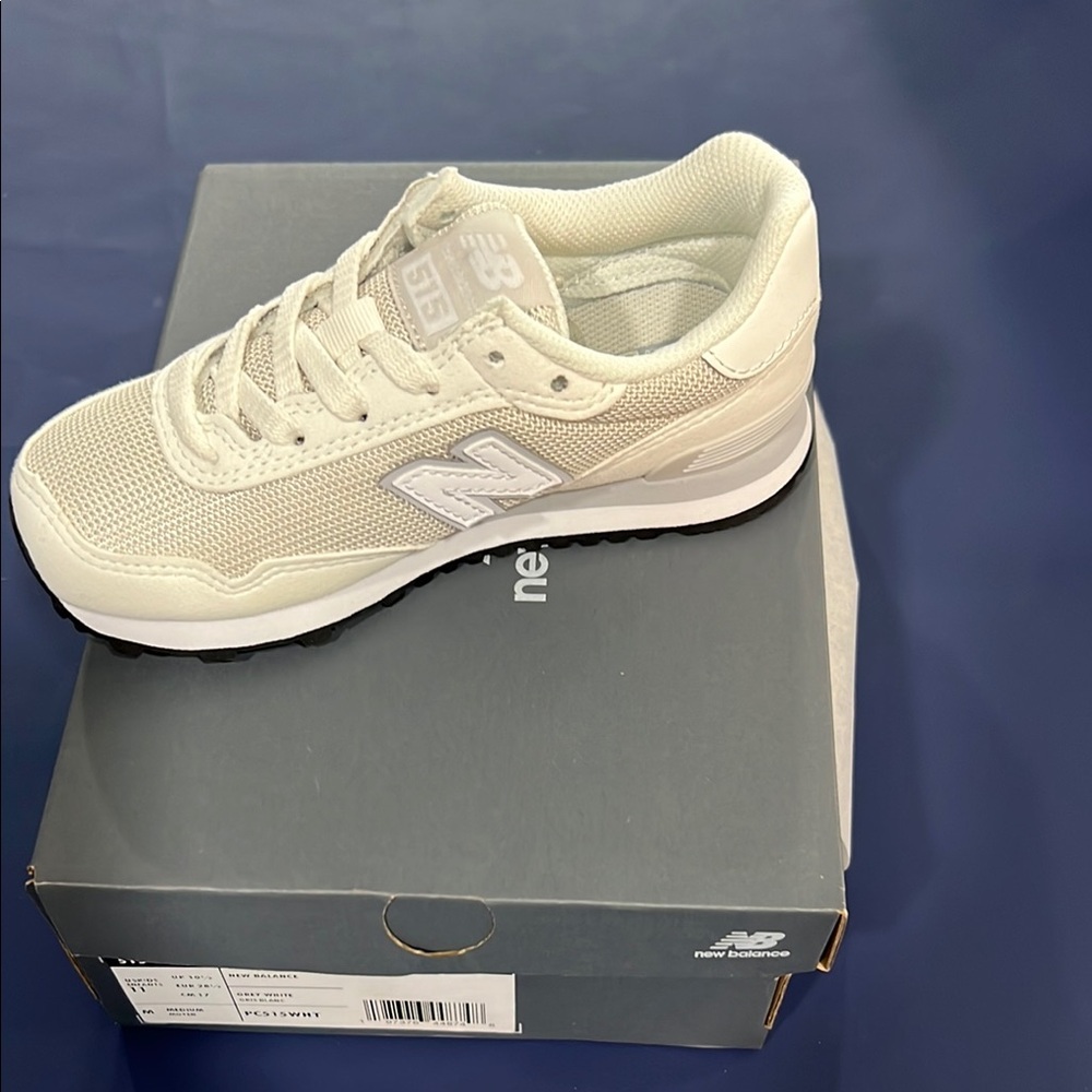New Balance Grey and White Sneakers
